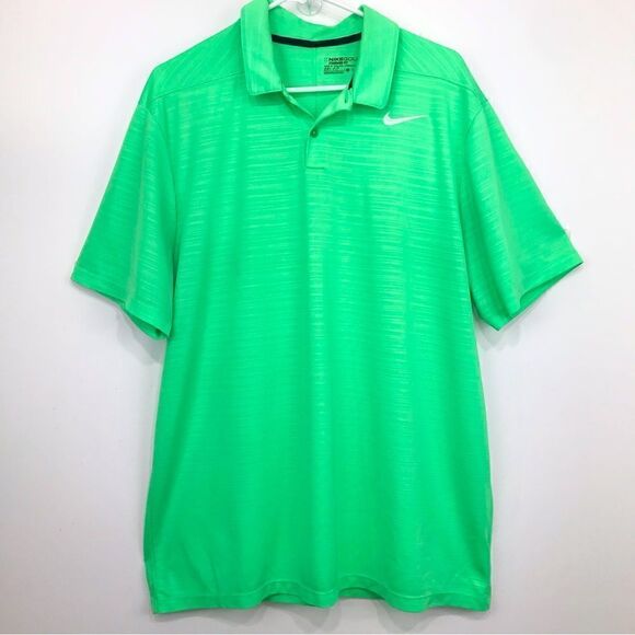 Nike Golf Lime Green Standard Fit Dri Fit Polo Shirt - Picture 1 of 10